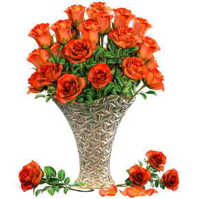 Розы в вазе - картинки для гравировки